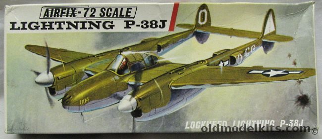 Airfix 1/72 Lockheed P-38J Lightning - USAAF, 284 plastic model kit